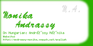 monika andrassy business card